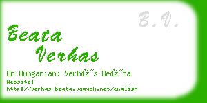 beata verhas business card